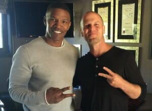 Tim Ferriss sharing his success tips with Jamie Foxx