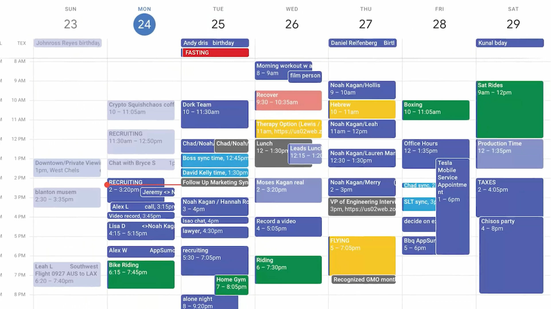 CEO Calendar Example